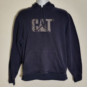 CAT Navy Blue Hoodie size Large
